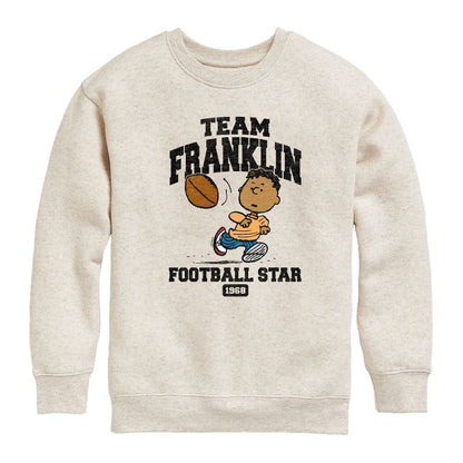 Boys' - Peanuts - Team Franklin Graphic Long Sleeve Fleece Sweatshirt