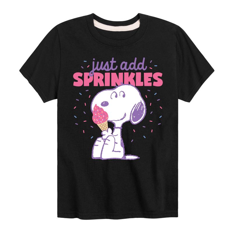 تي شيرت جرافيكي بأكمام قصيرة مطبوع عليه "Peanuts" للأولاد - Just Add Sprinkles