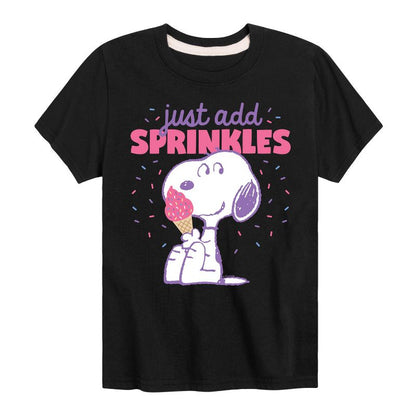 تي شيرت جرافيكي بأكمام قصيرة مطبوع عليه "Peanuts" للأولاد - Just Add Sprinkles