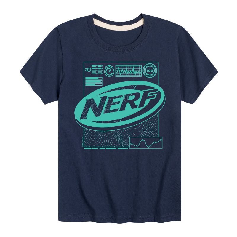 تيشيرت نيرف ستاتس أخضر بأكمام قصيرة للأولاد - NERF