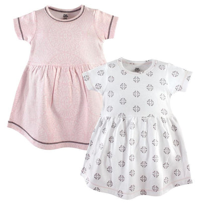 Luvable Friends Hudson Baby Short-Sleeve Dresses 2pk