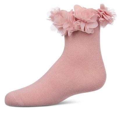 Memoi Girls' Floral Halo Cotton Anklet Socks