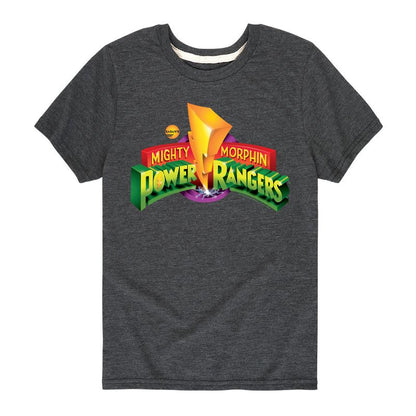 Boys' - Power Rangers - Retro Logo- Boy's Short Sleeve Tee Short Sleeve Graphic T-Shirt