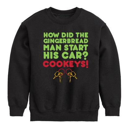 Boys' - Instant Message - Cookeys Christmas Graphic Long Sleeve Fleece Sweatshirt