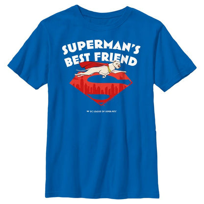 Boy's DC League of Super-Pets Superman's Best Friend Flying Krypto T-Shirt