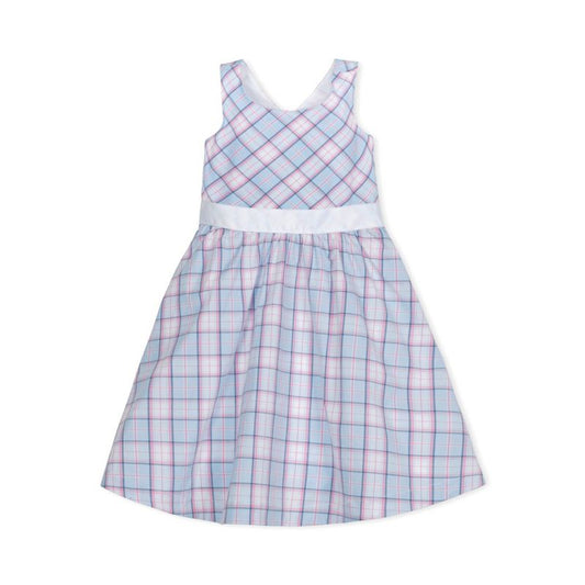 Hope & Henry Girls' Sleeveless Special Occasion Party Dress with Cross Back Detail, Kids