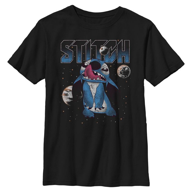 Boys Lilo & Stitch Nose Picker In Space T Shirt