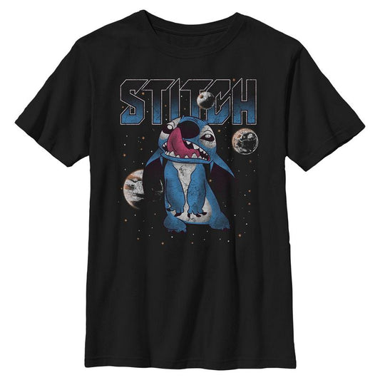 Boys Lilo & Stitch Nose Picker In Space T Shirt