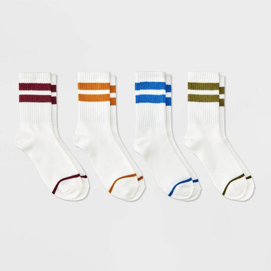 Boys' 4pk Tiger and Striped Crew Socks - Cat & Jack™