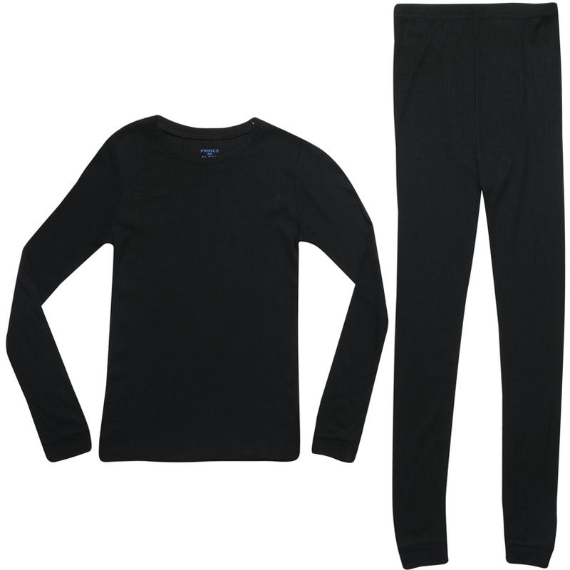 Prince Of Sleep Boys Solid Pajama Sets - Snug Fitting Ribbed PJ Tops & Bottoms for Boys