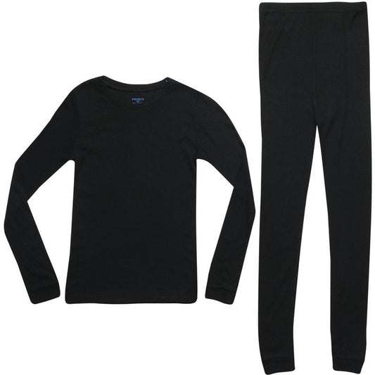 Prince Of Sleep Boys Solid Pajama Sets - Snug Fitting Ribbed PJ Tops & Bottoms for Boys