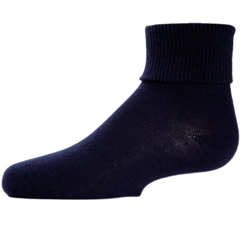 Memoi Kids' Triple Roll Cotton Blend Ankle Socks
