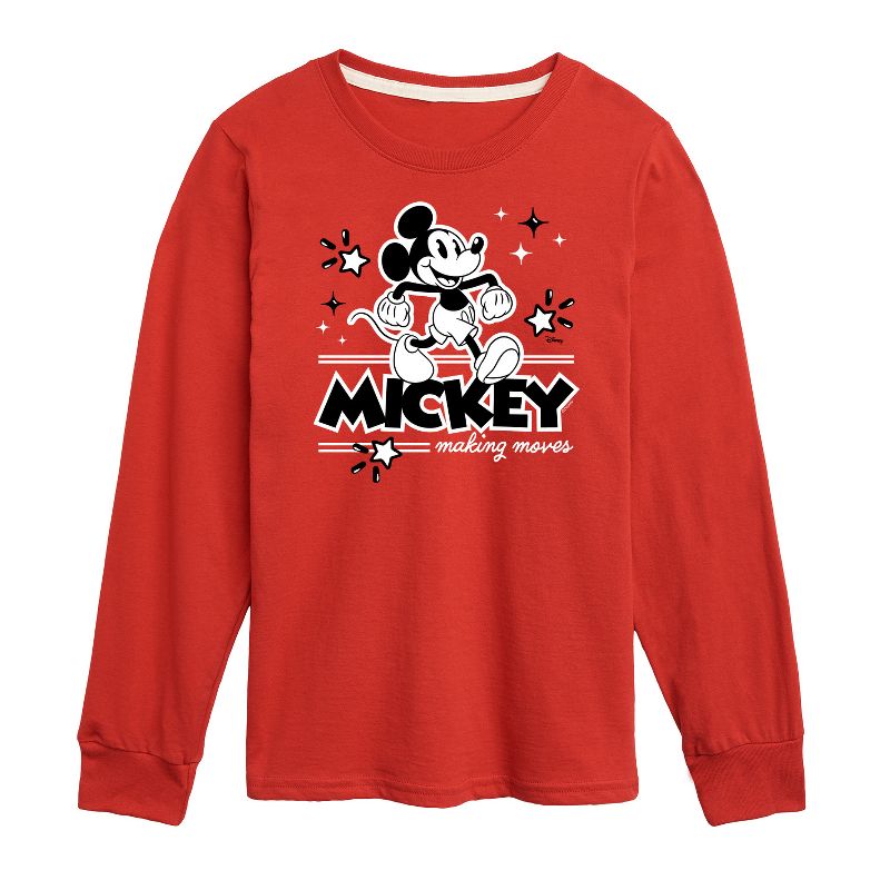 Boys' - Disney - Mickey Mouse Making Moves Long Sleeve Graphic T-Shirt