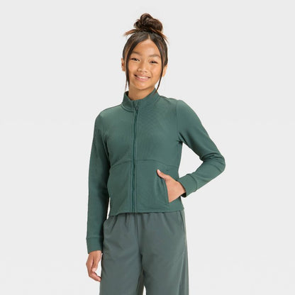 Girls' Cozy Knit Jacket - All In Motion™