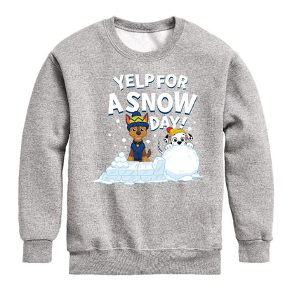 Boys' - Paw Patrol - Yelp For Snow Day Graphic Long Sleeve Fleece Sweatshirt