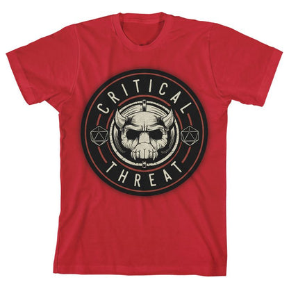 تي شيرت أحمر للأولاد برقعة تهديد حرج من Dungeons &amp; Dragons