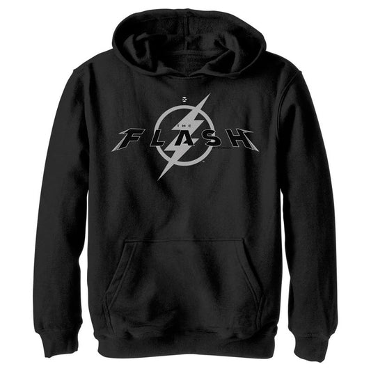 Boy's The Flash Black Official Logo Pull Over Hoodie
