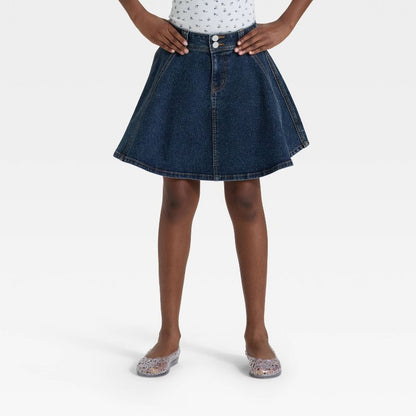 Girls' Pleated Denim Mini Skirt - art class™