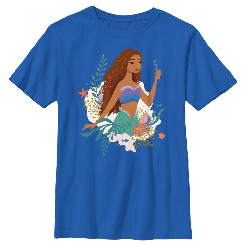 تي شيرت للأولاد بطبعة صورة حورية البحر الصغيرة أرييل دينجلهوبر