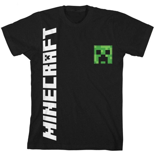تي شيرت أسود للأولاد من Minecraft Creeper