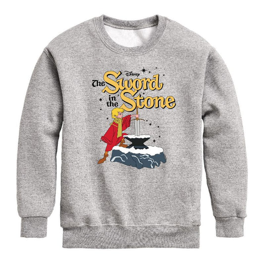 Boys' - Disney - The Sword And The Stone Graphic Long Sleeve Fleece Sweatshirt