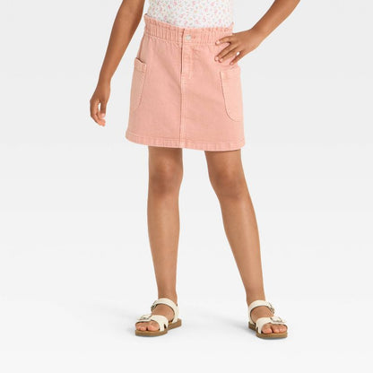 Girls' Paperbag Waist Cargo Skirt - Cat & Jack™ Pink