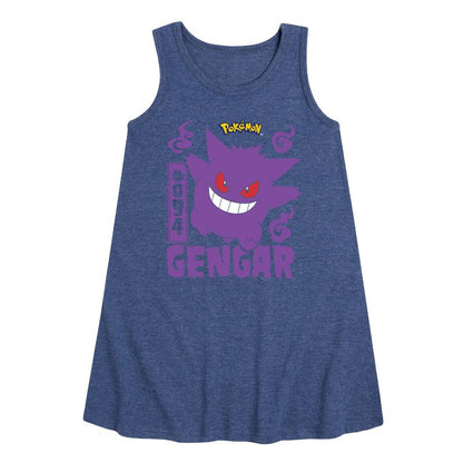 Girls' - Pokémon - Gengar Graphic Sleeveless Aline Dress