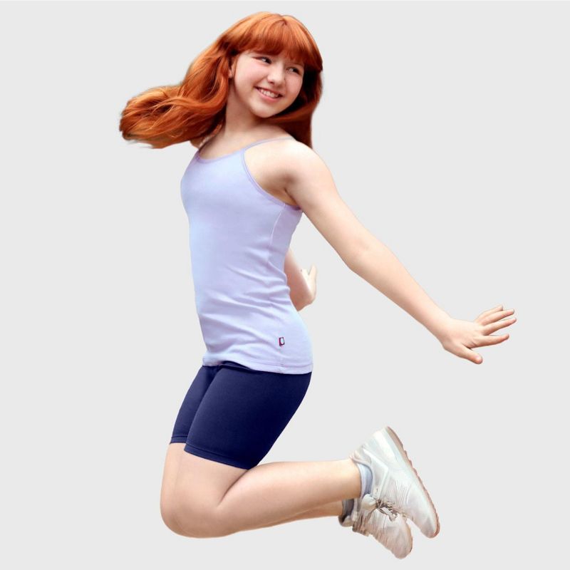 City Threads USA-Made Soft 100% Cotton Girls Long Bike Shorts