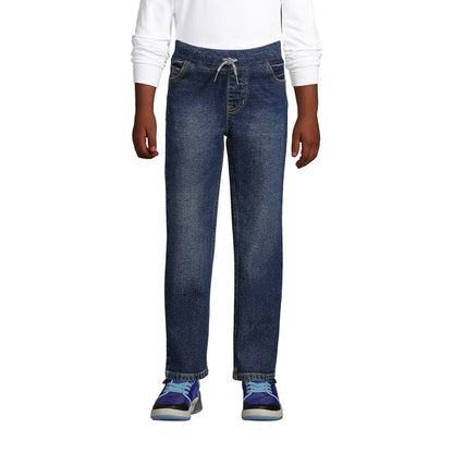 جينز Lands' End Kids Iron Knee Stretch Pull-On