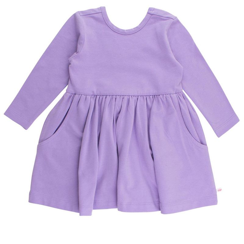 فستان RuffleButts للفتيات بأكمام طويلة