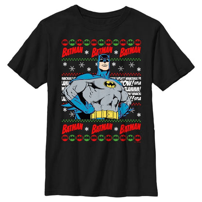 Boy's Batman Christmas Sweater T-Shirt
