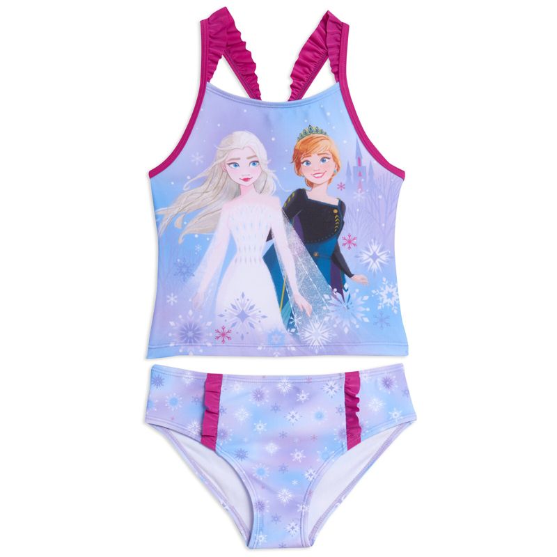 Disney Frozen UPF 50+ Tankini Top and Bikini Bottom Swim Set
