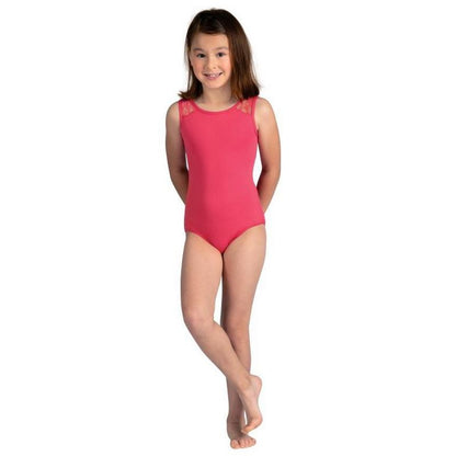 لباس ضيق للبنات من Danz N Motion Clementine 23108C مع حشوات دانتيل وظهر على شكل حرف V