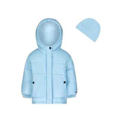 LONDON FOG Girls' Heavyweight Warm Winter Coat with Beanie Hat