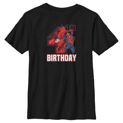 Boy's Marvel 4th Birthday Spidey T-Shirt