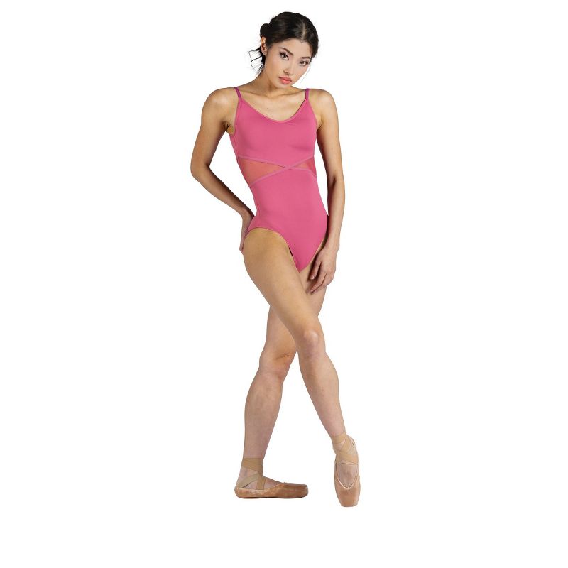 لباس ضيق للفتيات من Danz N Motion Alexis 21100C مع حشوات شبكية وظهر منخفض