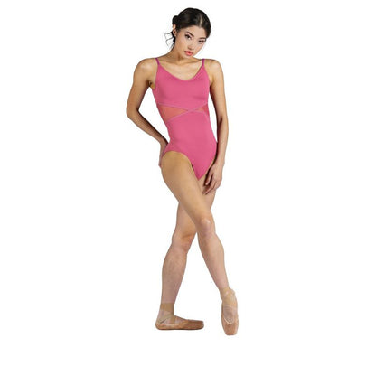 لباس ضيق للفتيات من Danz N Motion Alexis 21100C مع حشوات شبكية وظهر منخفض