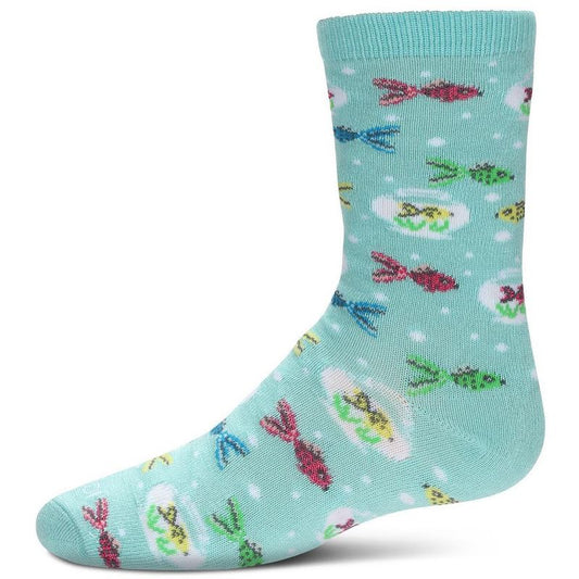 Memoi Girl' Musical Notes Bamboo Crew Socks