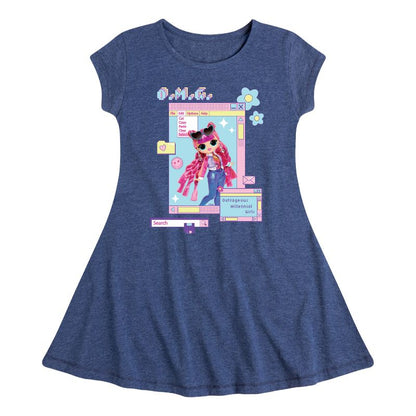 Girls' - LOL Surprise! - Outrageous Millennial Girls Fit & Flair Cap Sleeve Dress