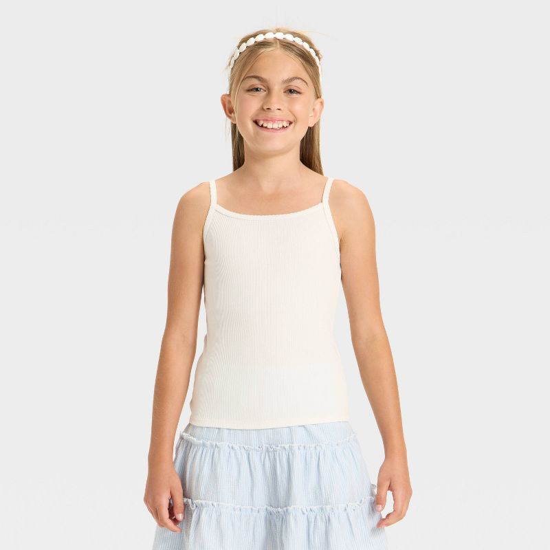 Girls' Fitted Ribbed Tank Top - Cat & Jack™