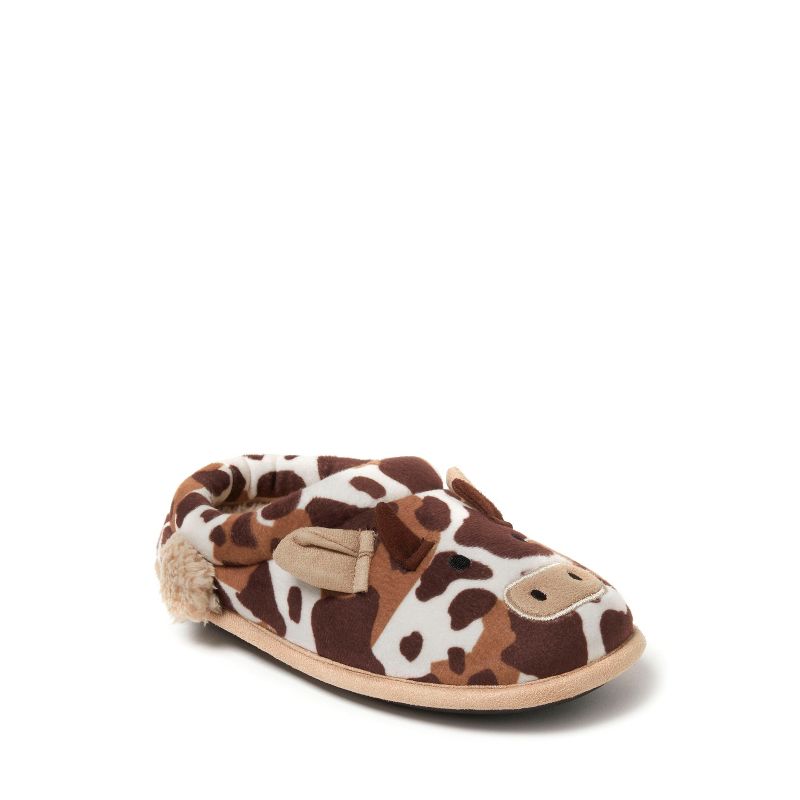 Dearfoams Kid's Peyton Animal Slip-On Clog House Slipper