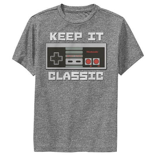 تي شيرت أداء وحدة تحكم نينتندو NES الكلاسيكية للأولاد