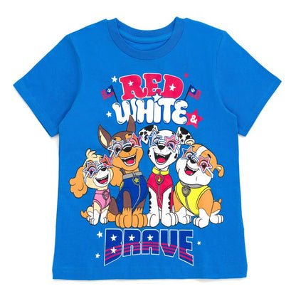 تي شيرت للأطفال الصغار من PAW Patrol Skye Chase Marshall في الرابع من يوليو بمناسبة عيد الهالوين وعيد الميلاد