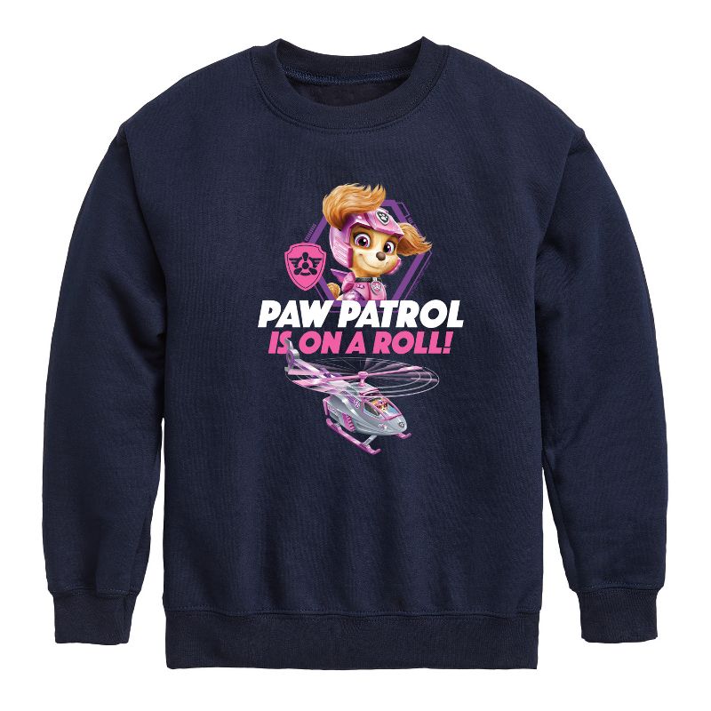 Boys' - Paw Patrol - Paw Patrol Is On A Roll Graphic Long Sleeve Fleece Sweatshirt