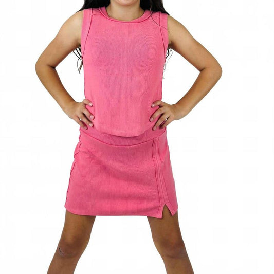 Girl Rayon Rib Skort - Tenly