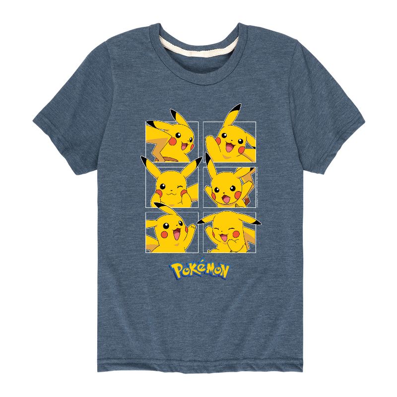 تي شيرت جرافيكي بأكمام قصيرة للأولاد - بوكيمون - بيكاتشو جريد