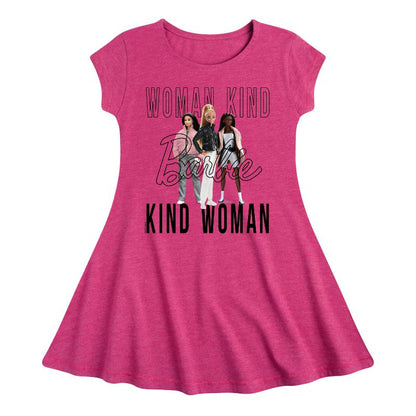 Girls' - Barbie - Woman Kind, Kind Woman Fit & Flair Cap Sleeve Dress