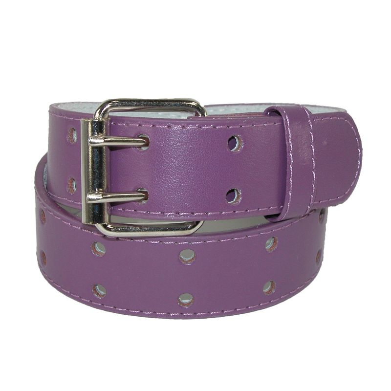 CTM Kids' 1 Inch Wide Leather Two Hole Jean Belt