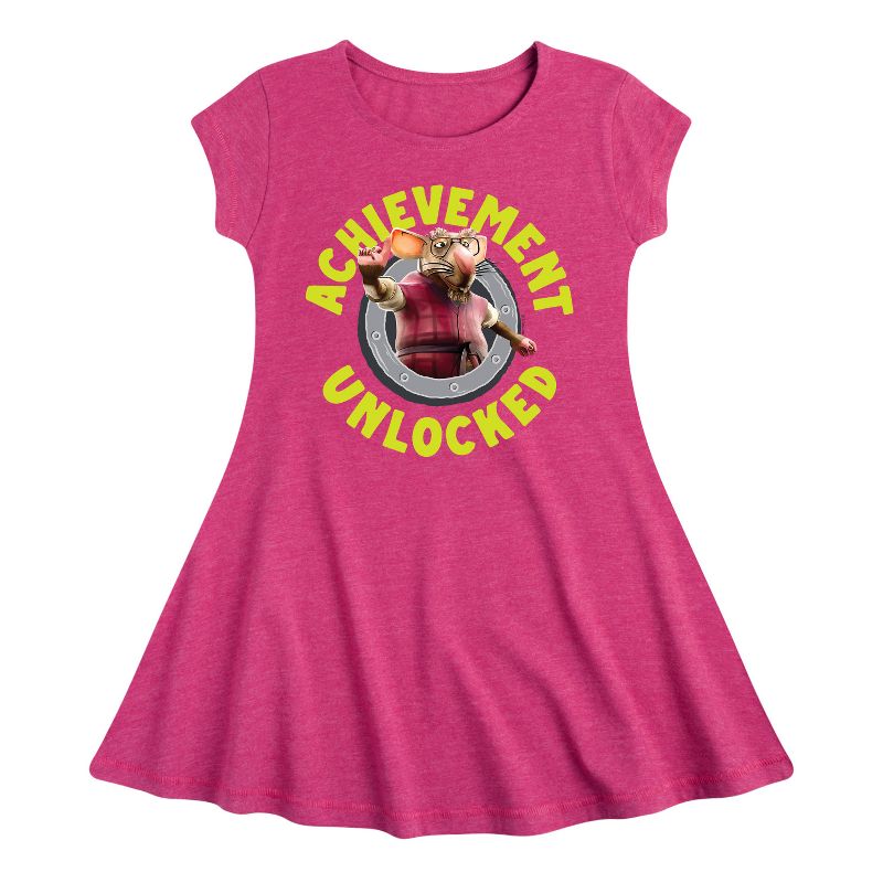 Girls' - Teenage Mutant Ninja Turtles - Battle Tycoon Achievement Unlocked Fit & Flair Cap Sleeve Dress