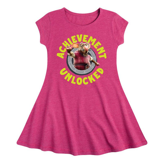 Girls' - Teenage Mutant Ninja Turtles - Battle Tycoon Achievement Unlocked Fit & Flair Cap Sleeve Dress